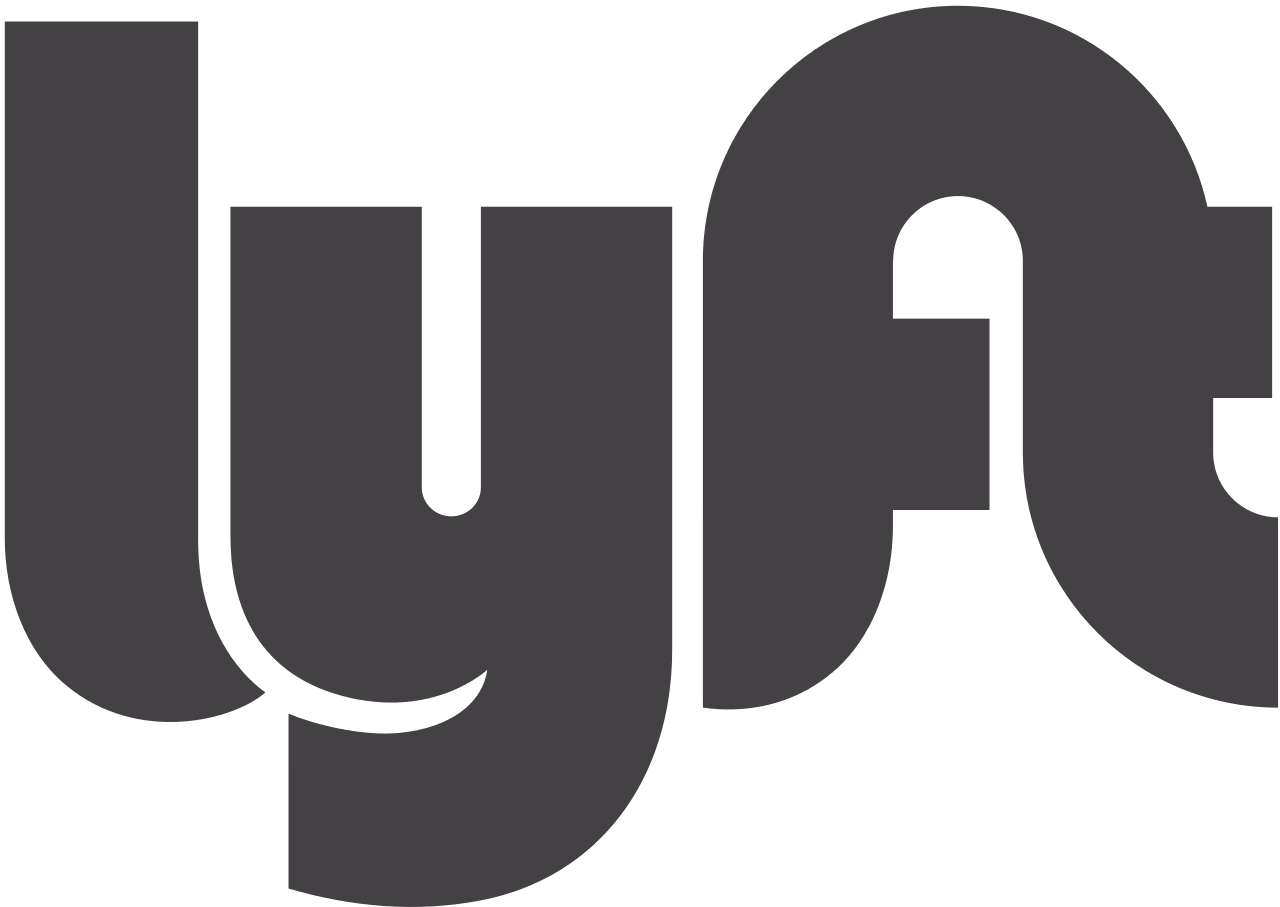 black and white lyft logo