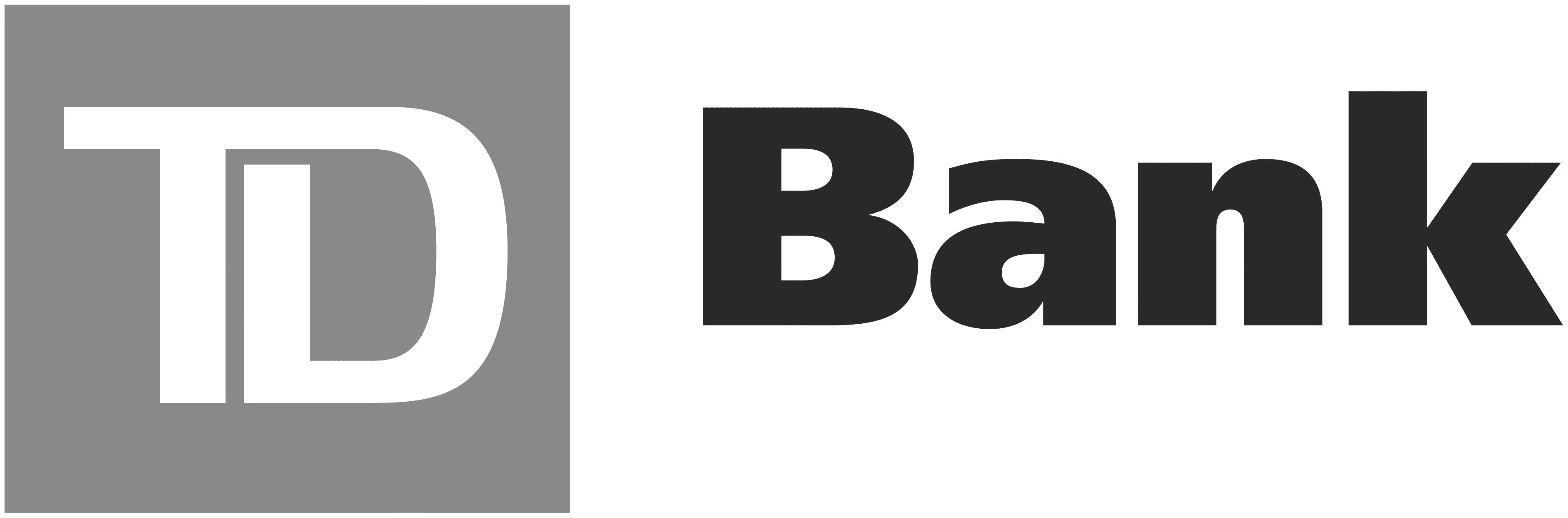 black and white TD bank logo