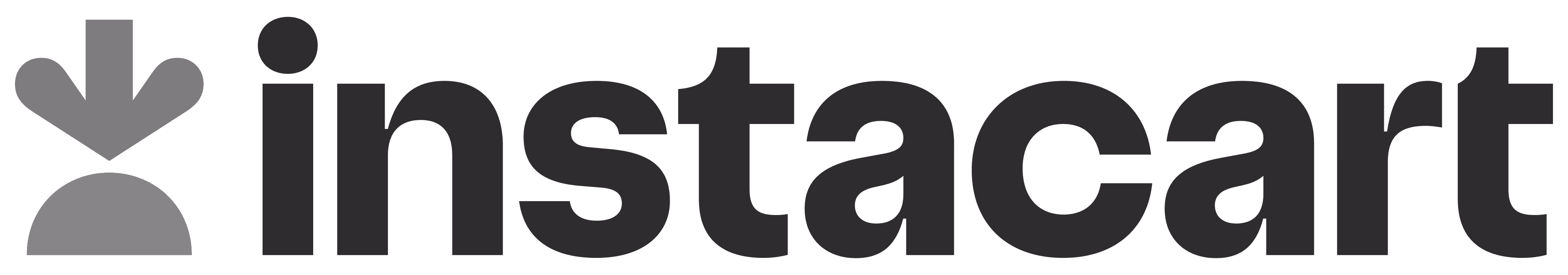 black and white Instacart logo