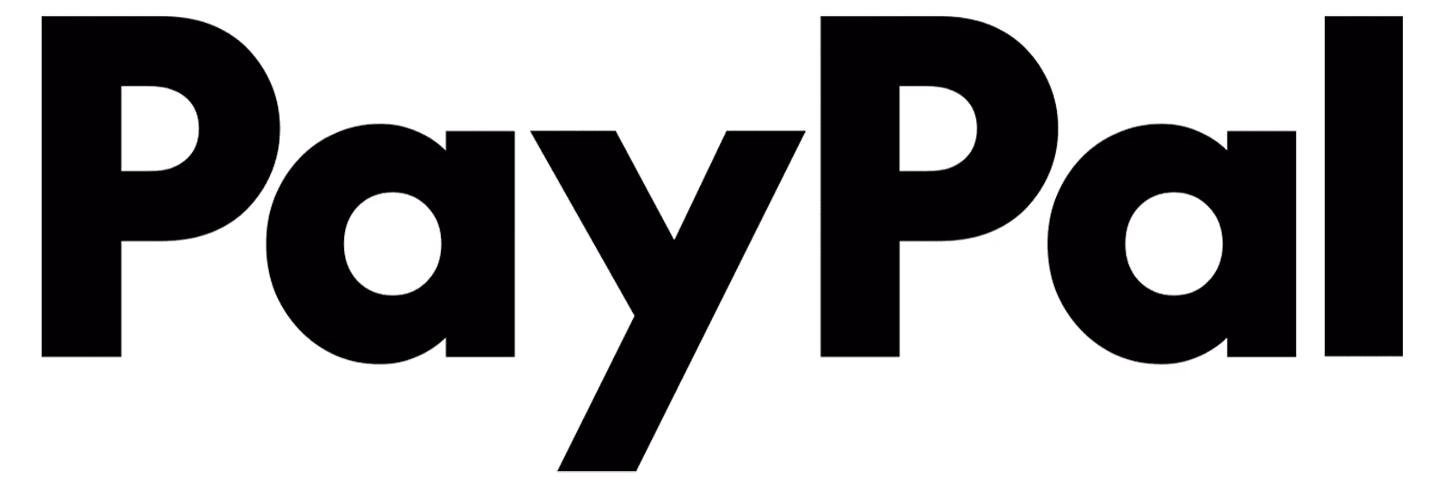 Black and white PayPal logo