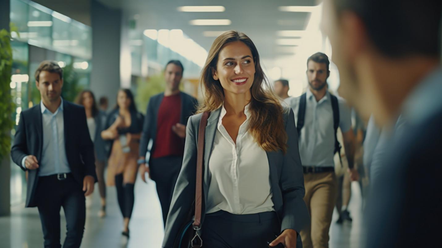A person walking in a hallwayAI-generated content may be incorrect.