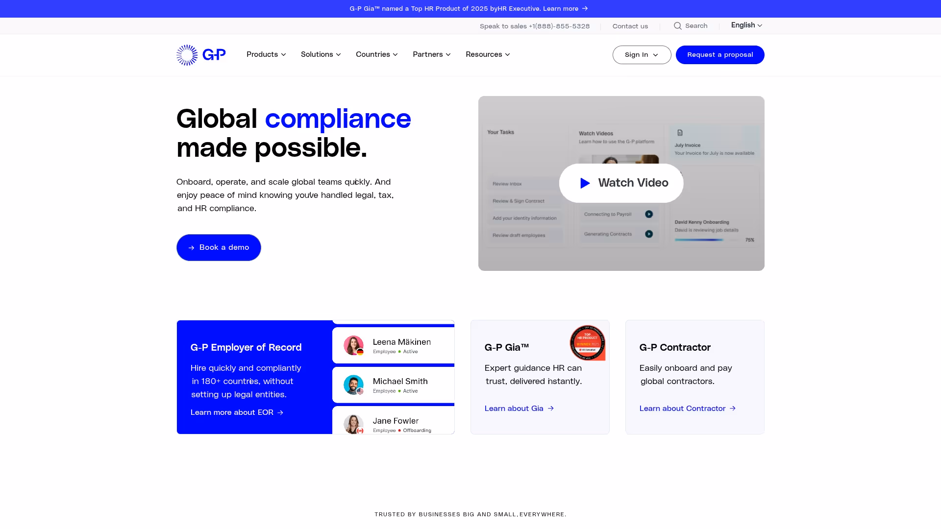 Globalization Partners (G-P) Screenshot