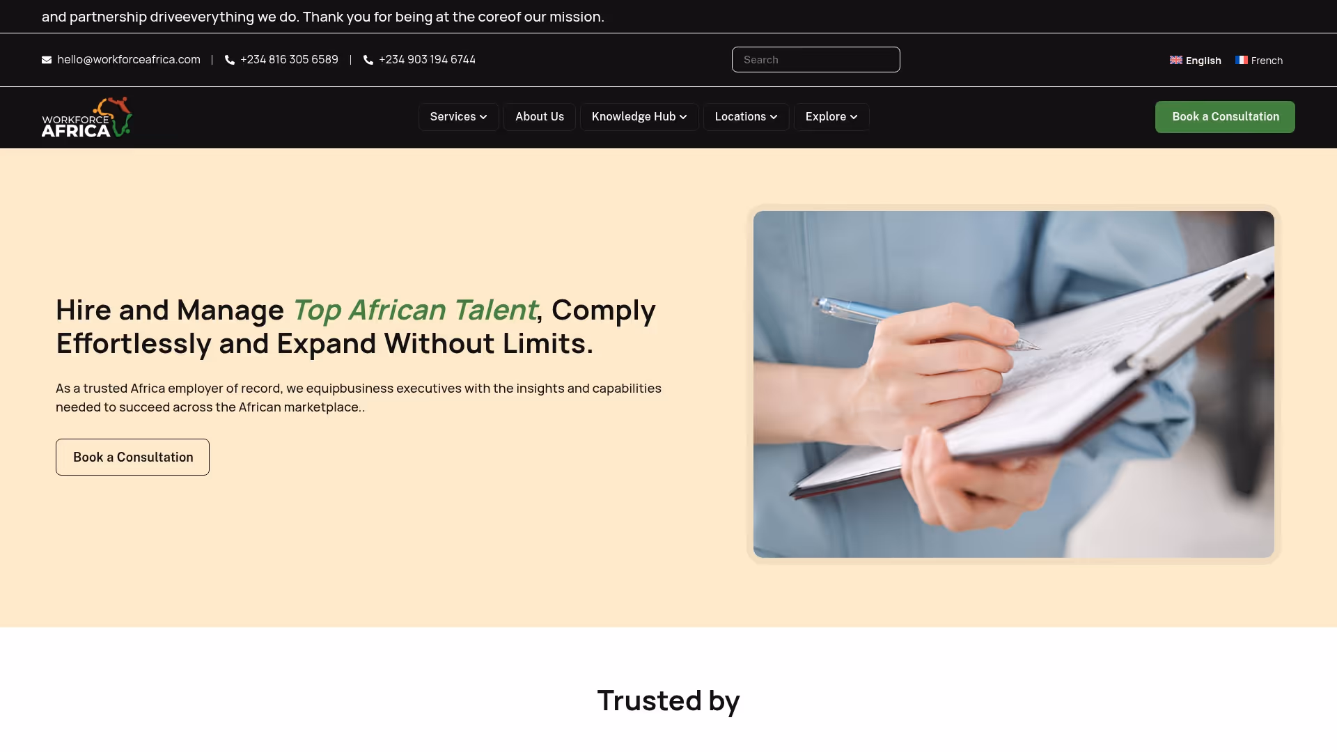 Workforce Africa Screenshot