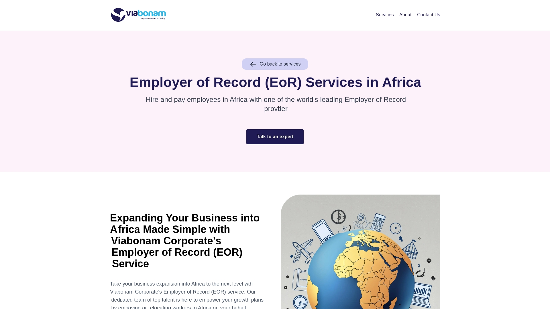 Viabonam Corporate Screenshot