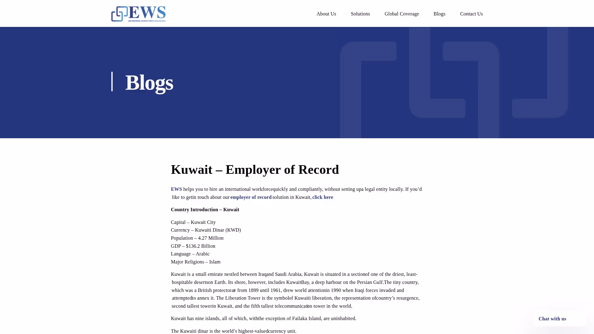 EWS Limited Screenshot