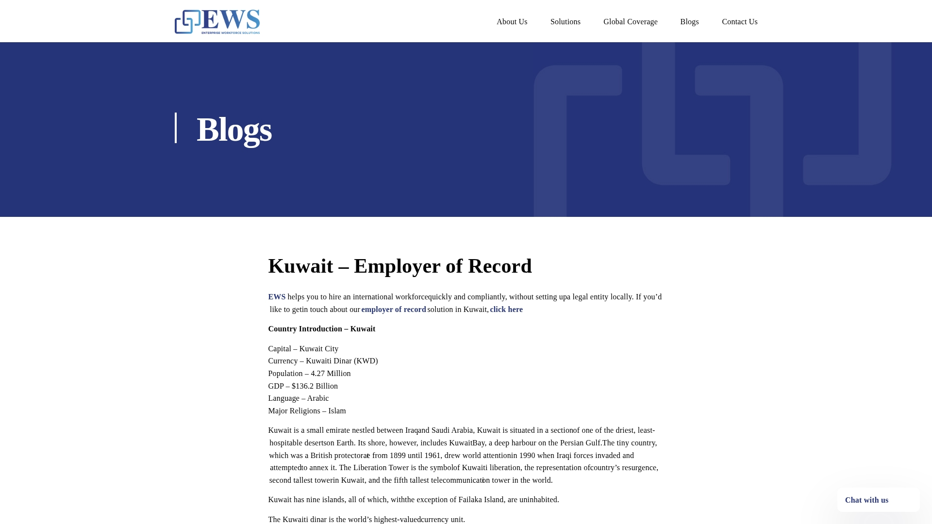 EWS Limited Screenshot