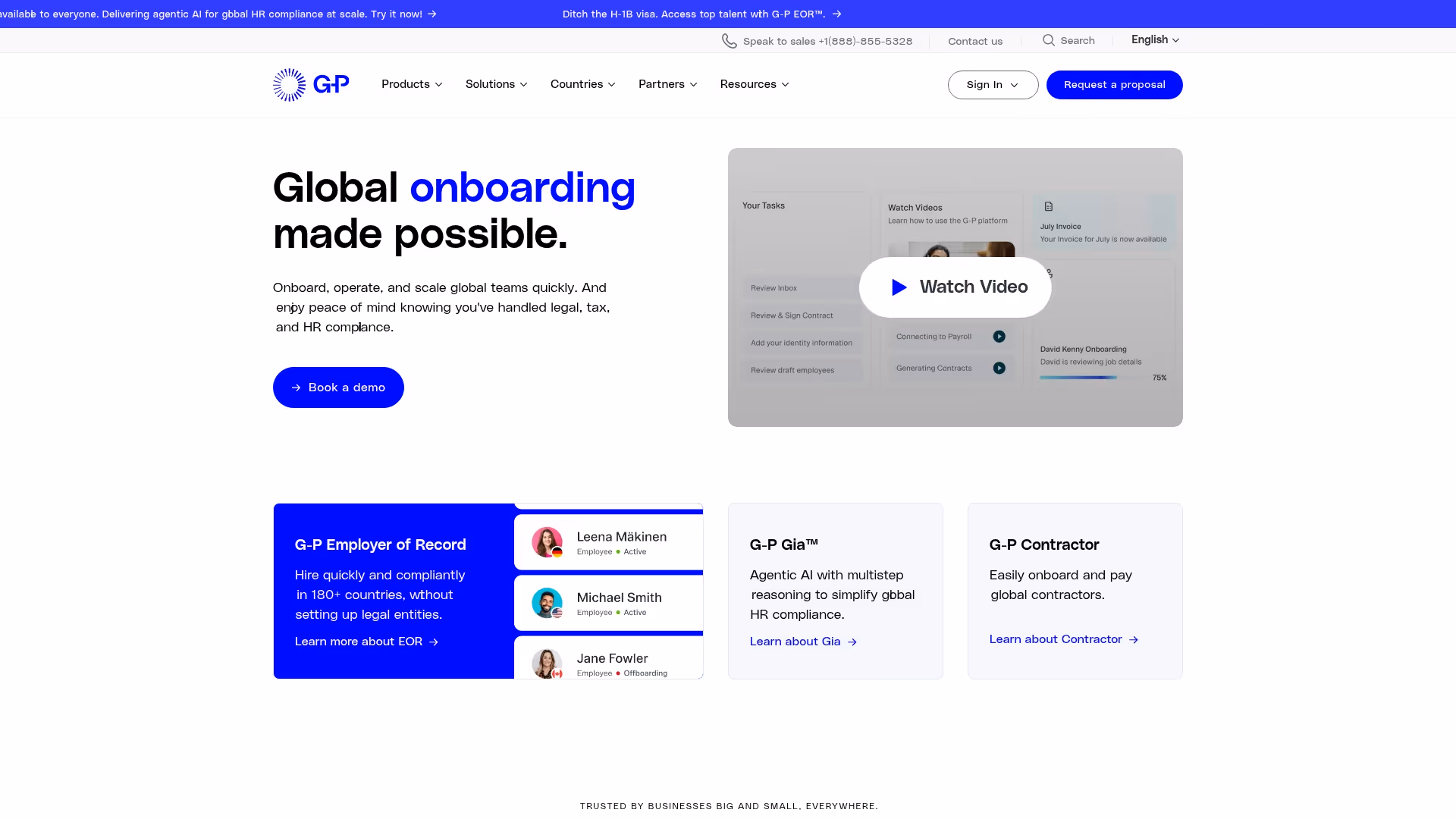 Globalization Partners (G-P) Screenshot