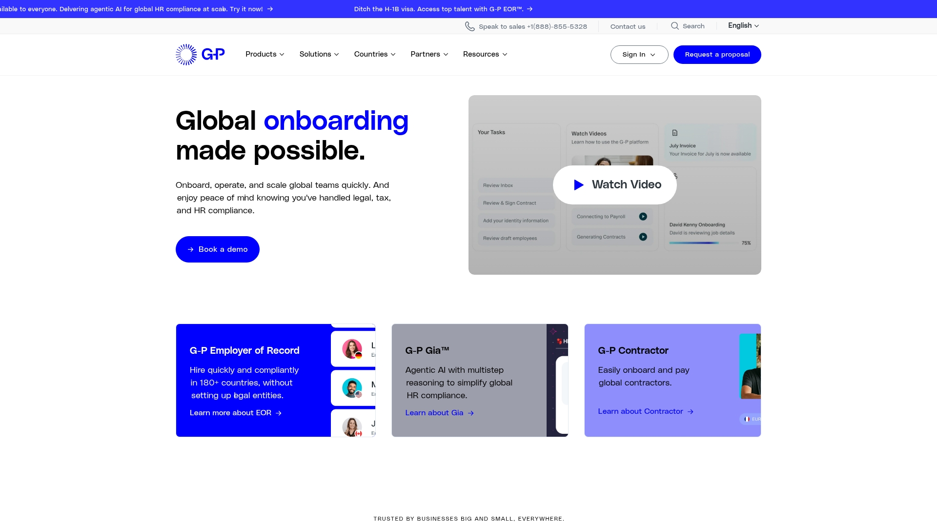 Globalization Partners (G‑P) Screenshot