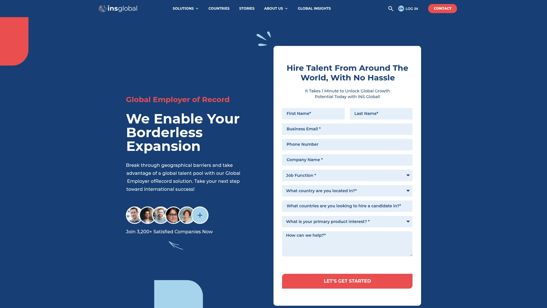 INS Global Consulting Screenshot