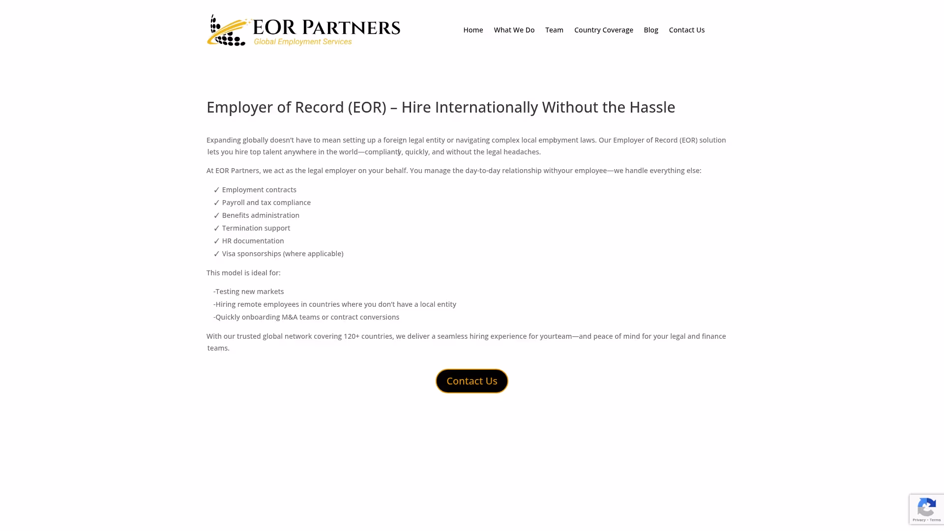 EOR Partners Screenshot