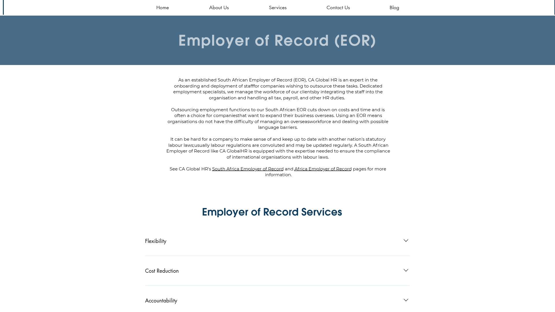 CA Global HR Screenshot