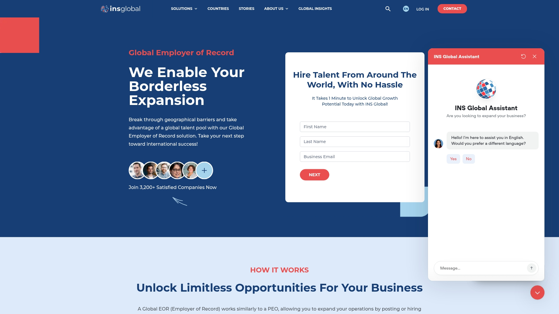 INS Global Consulting Screenshot