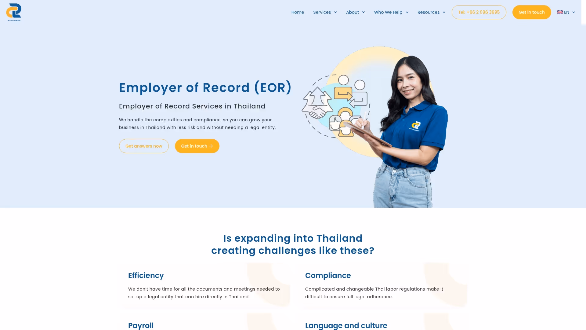 RLC Outsourcing Screenshot