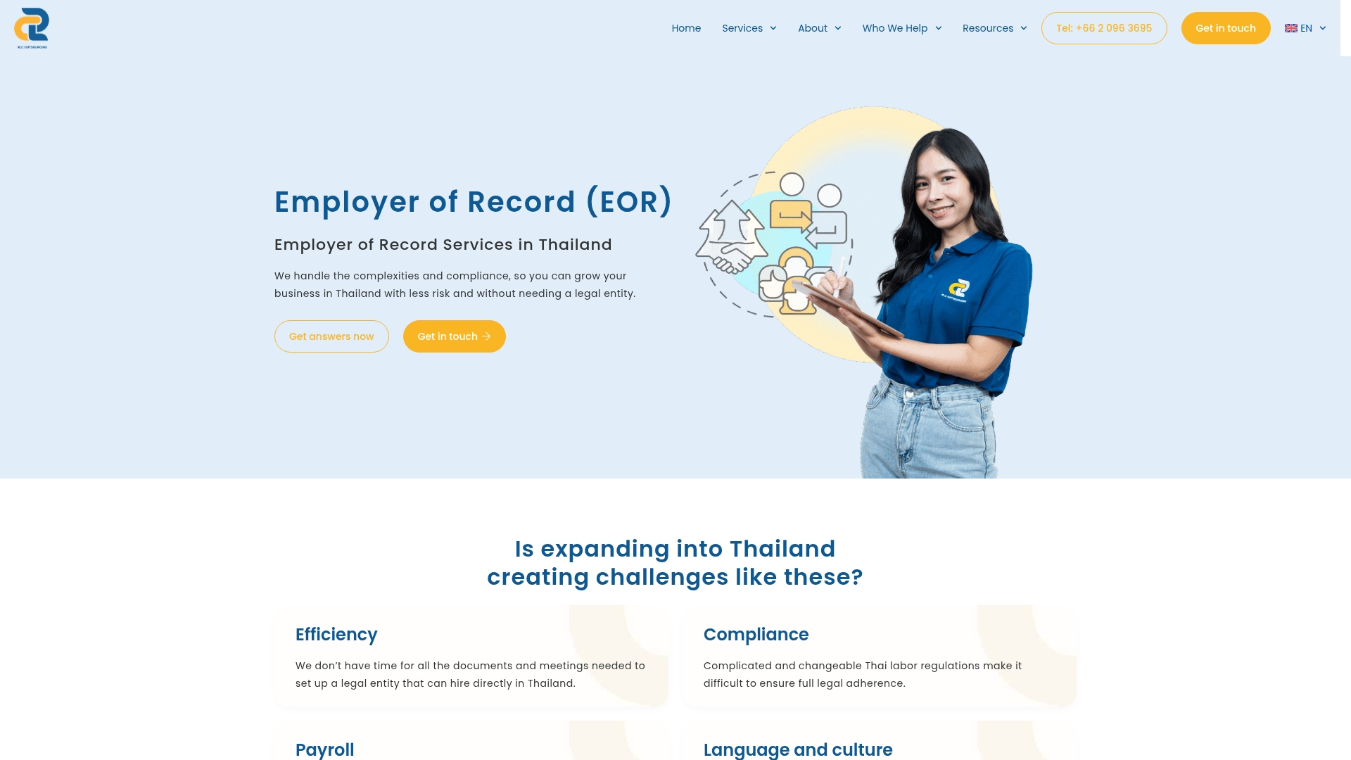 RLC Outsourcing Screenshot