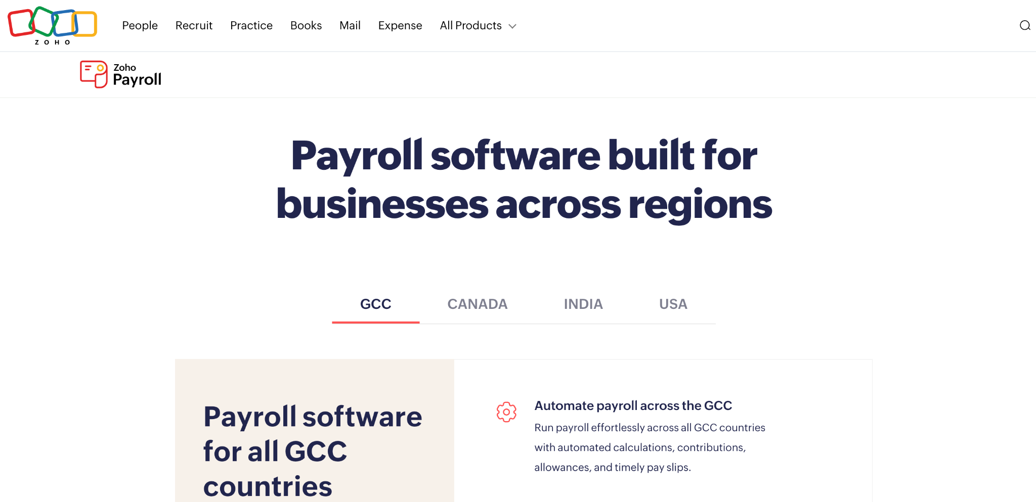 zoho payroll tool