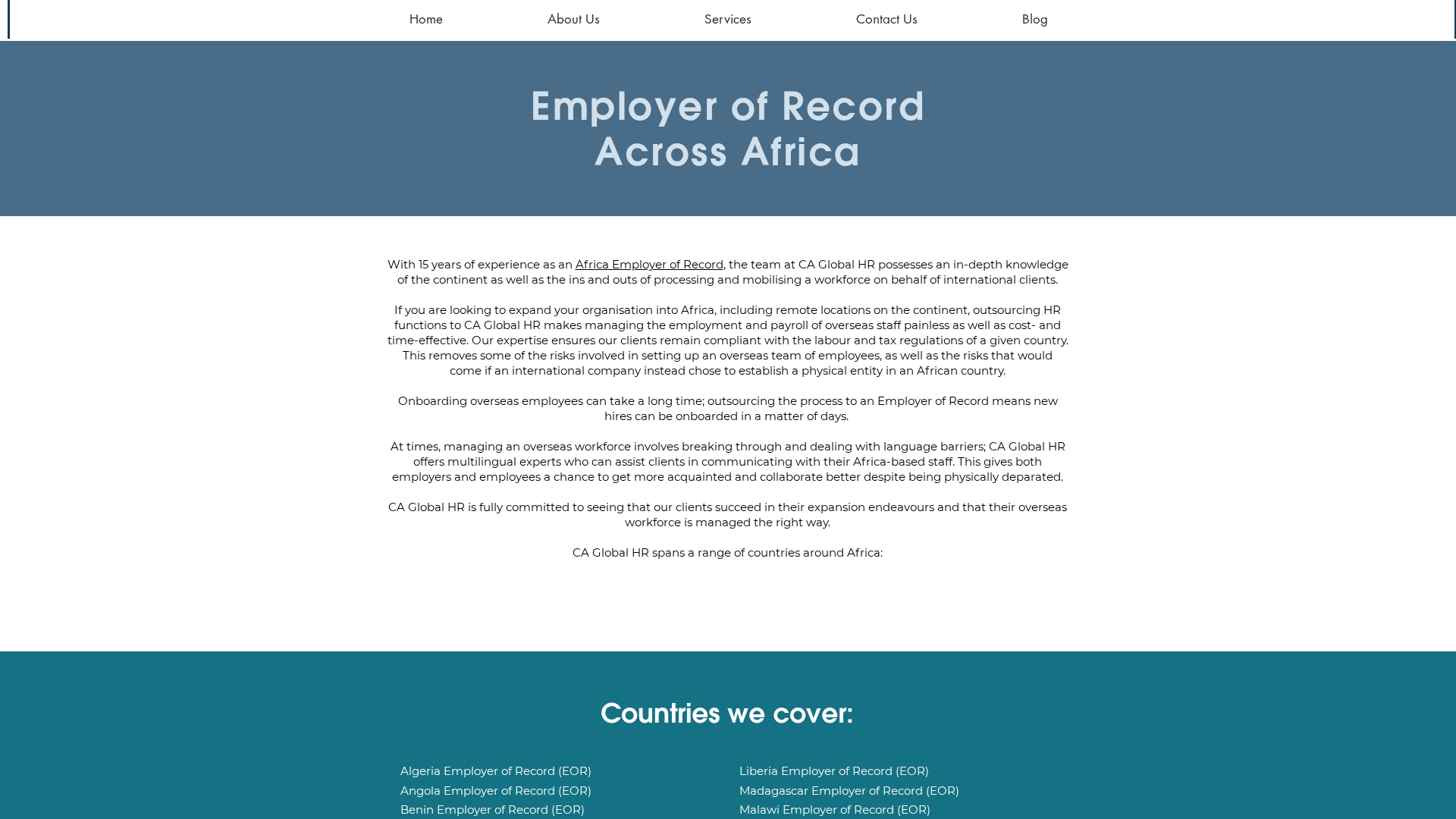 CA Global HR Screenshot