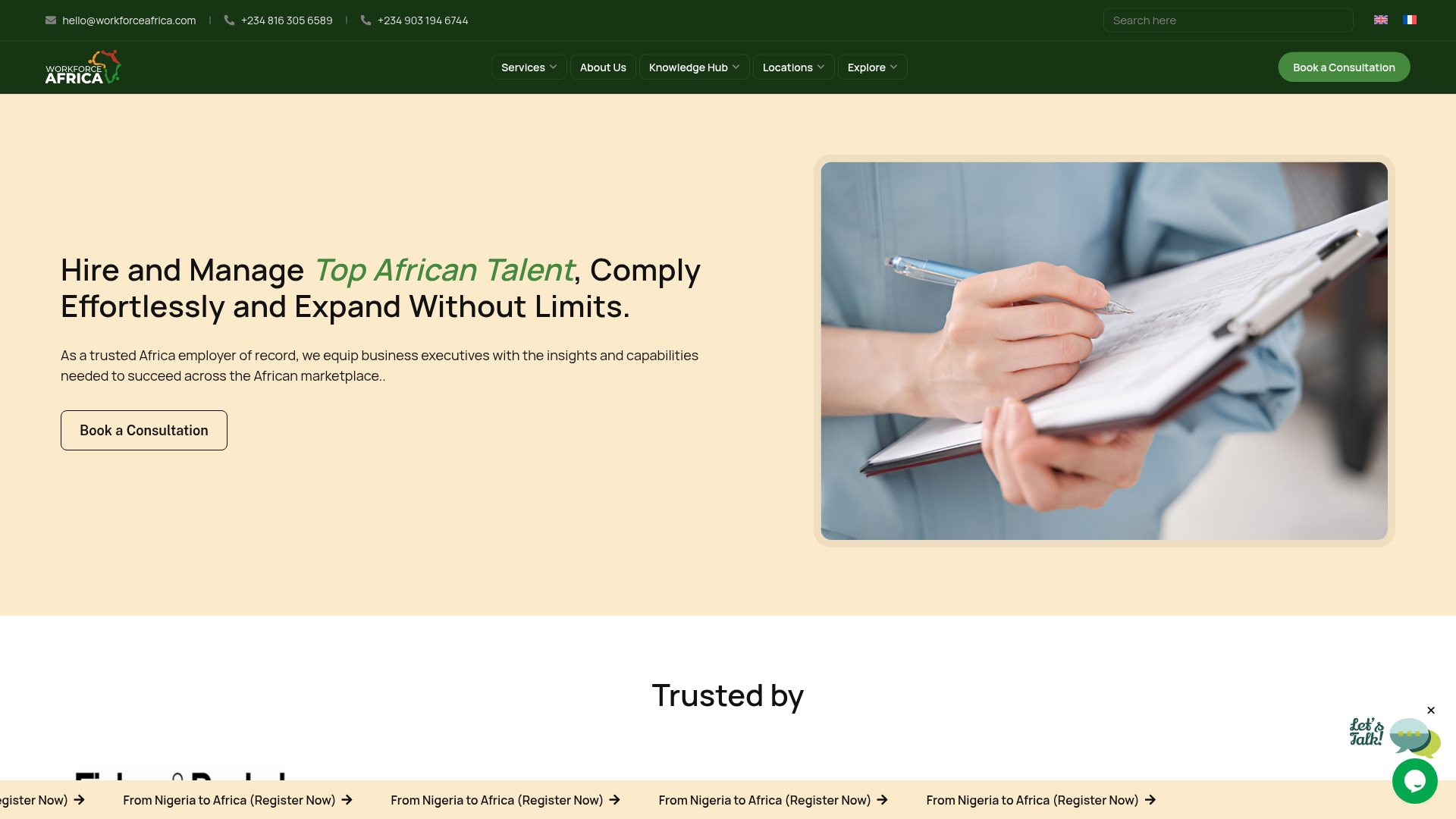 Workforce Africa Screenshot
