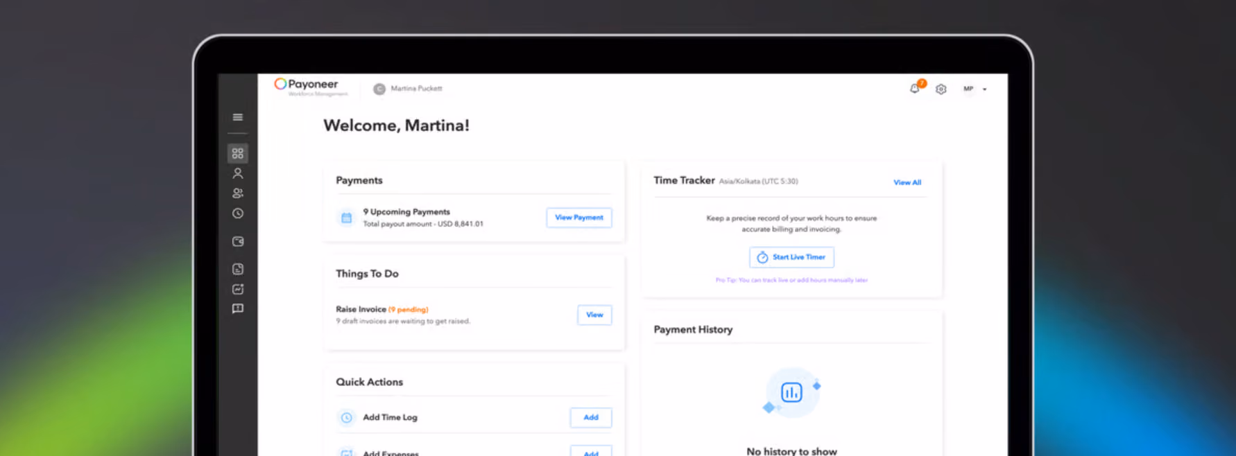 Payoneer Interface