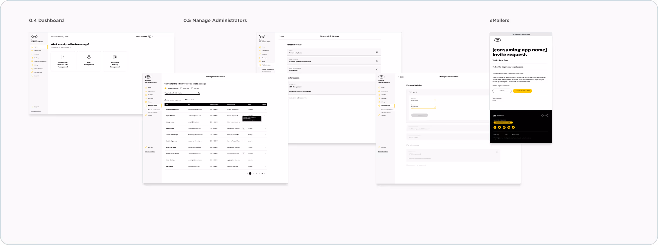Shows how a super admin, can go and manage other admins.