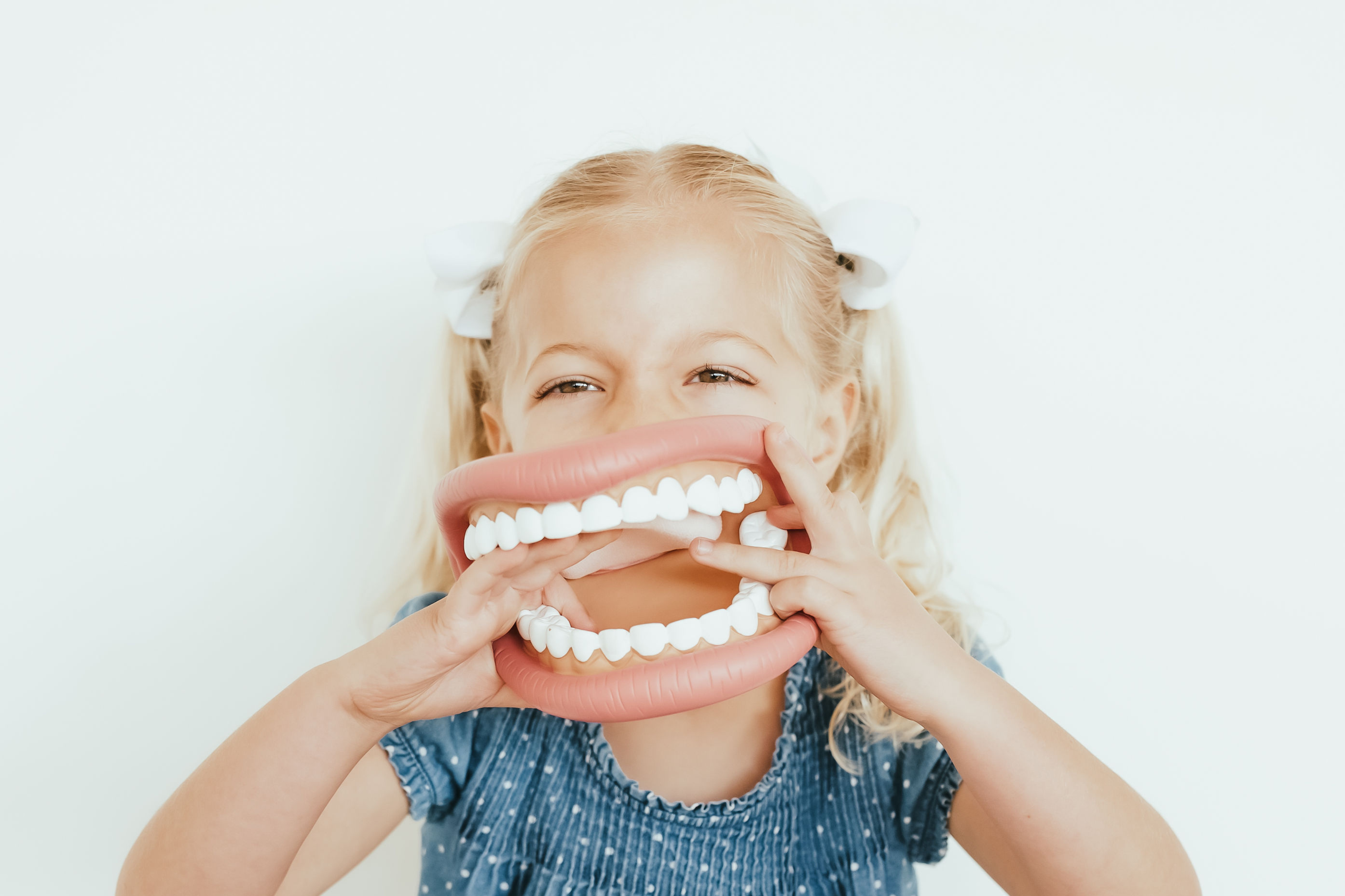 Girl Smiling at dentist