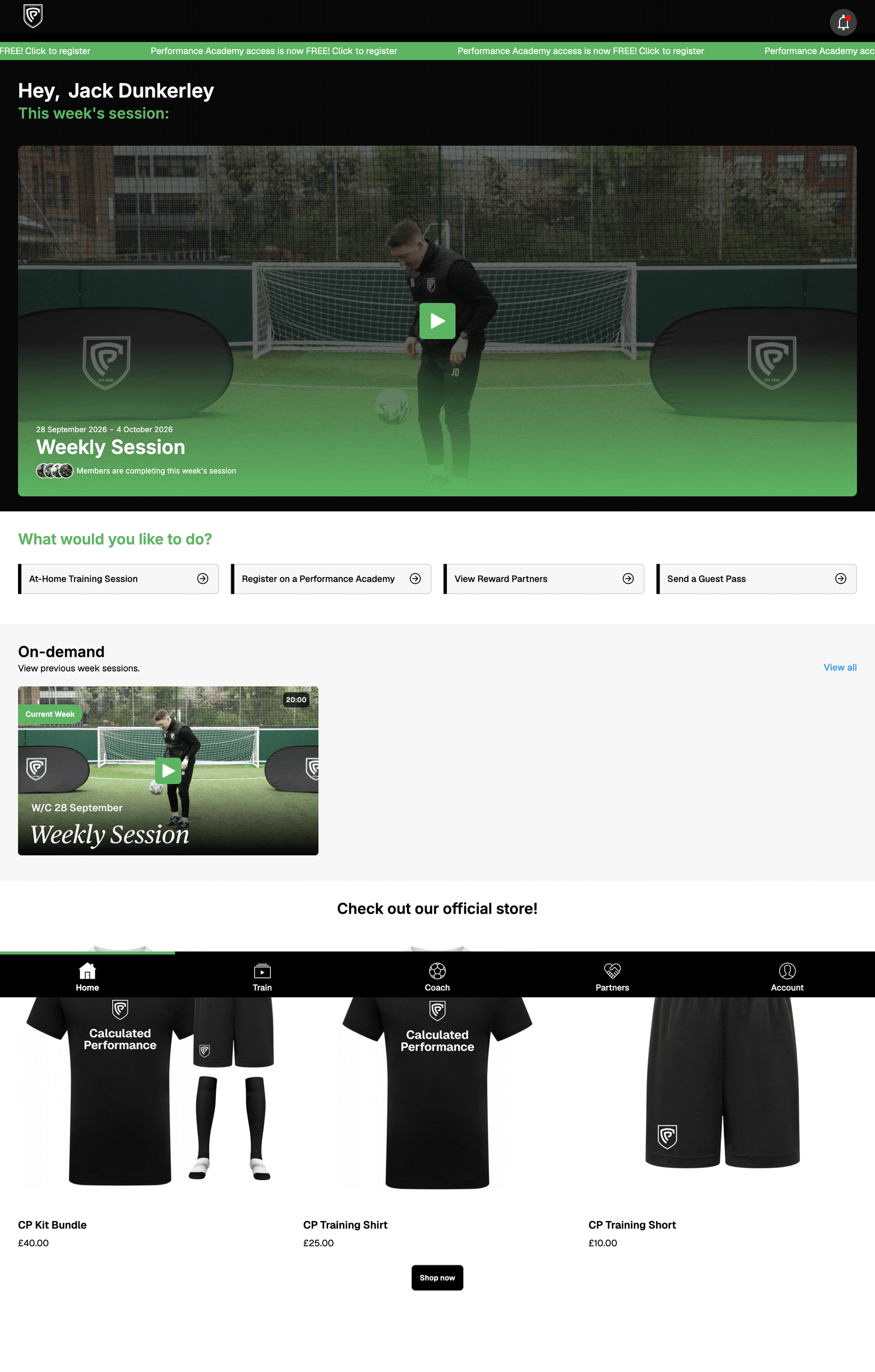 CP:360, our at-home training platform