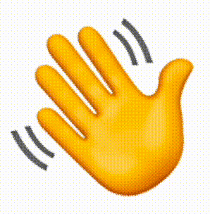 Waving hand emoji