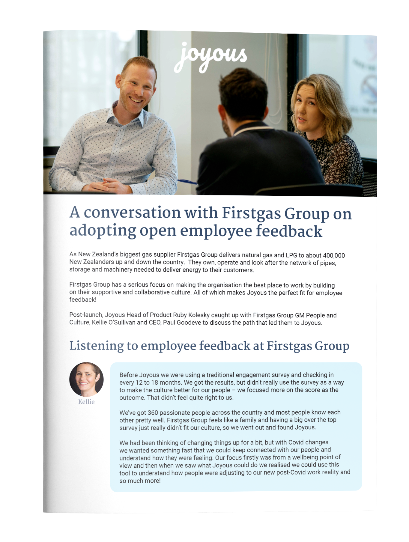 First Gas Case Study: Adopting open feedback