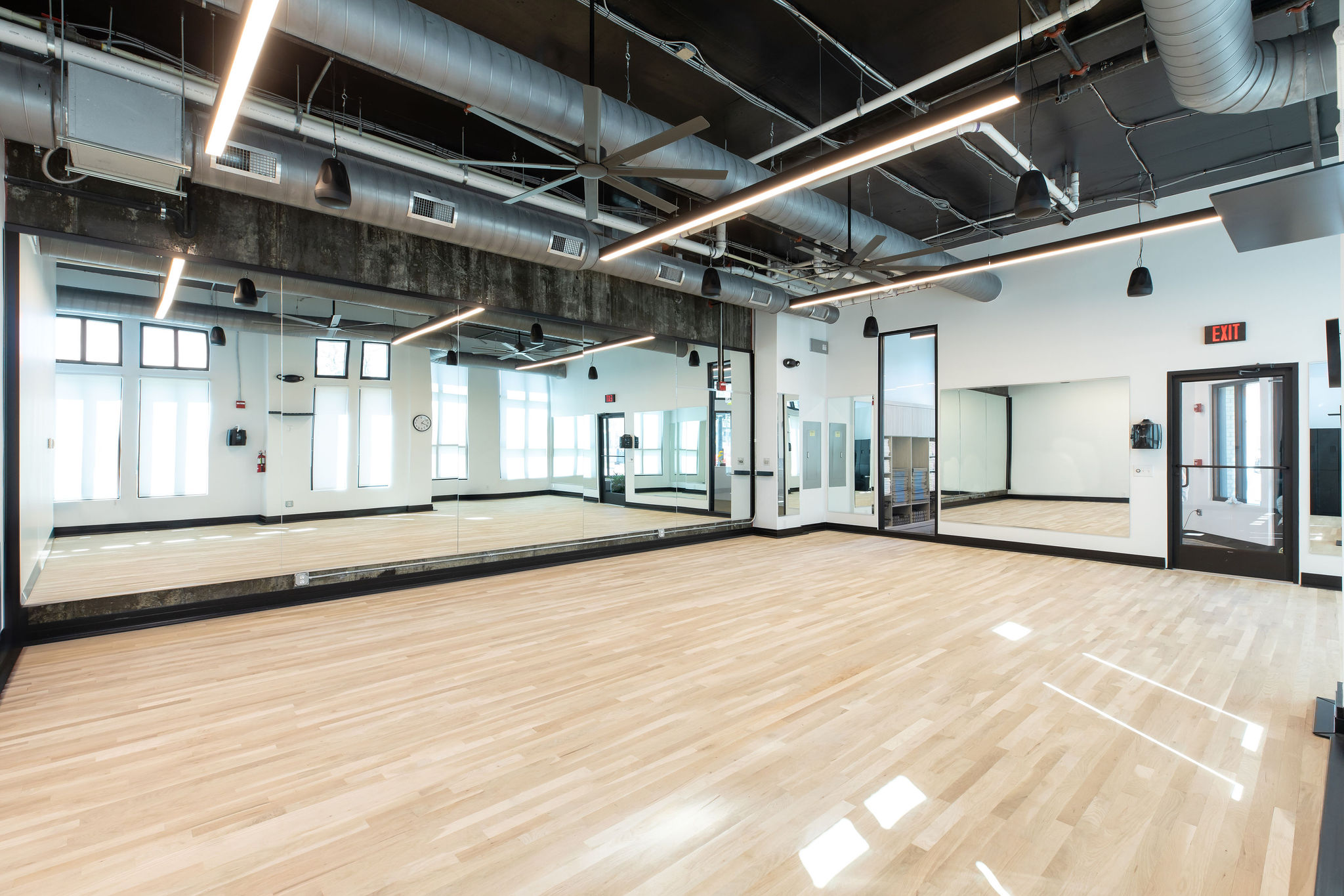 Interior view of The Anneclaire Experience fitness studio in Charleston.