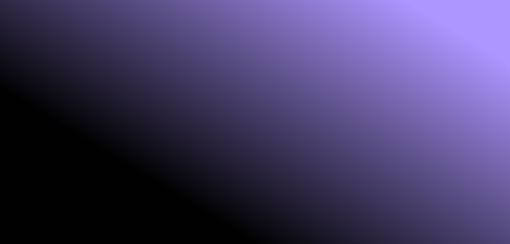 Gradient background fading diagonally from black to light purple.