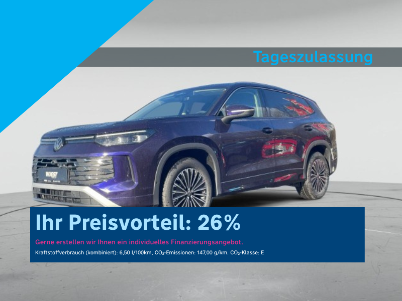 Volkswagen Tayron Elegance 1,5 l eTSI OPF 110 kW (150 PS) 7-Gang-Doppelkupplungsgetriebe DSG a