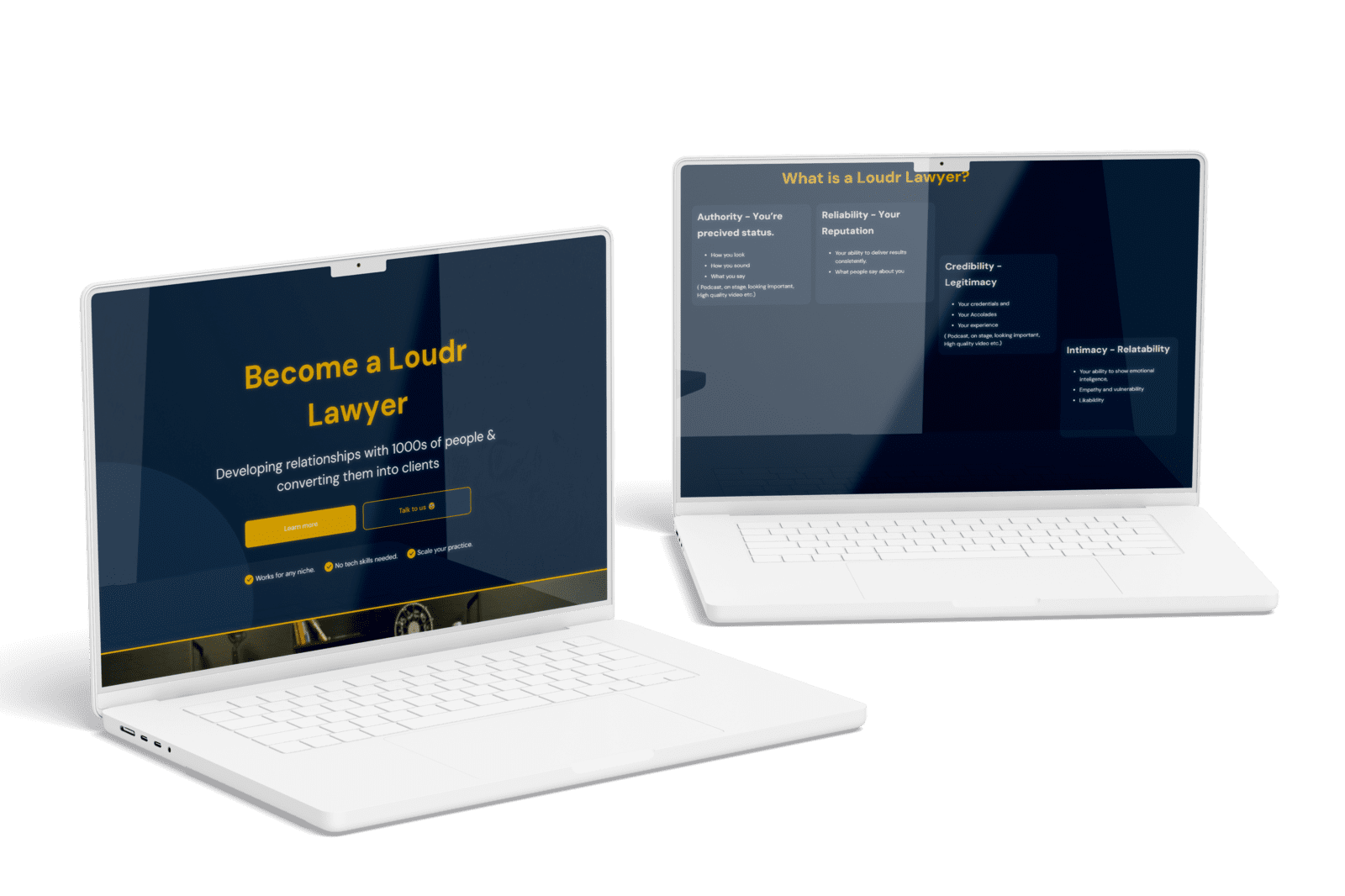 YAVACADO swiftly crafted a discreet yet friendly landing page for a marketing campaign targeting lawyers, reflecting the brand's identity and message.