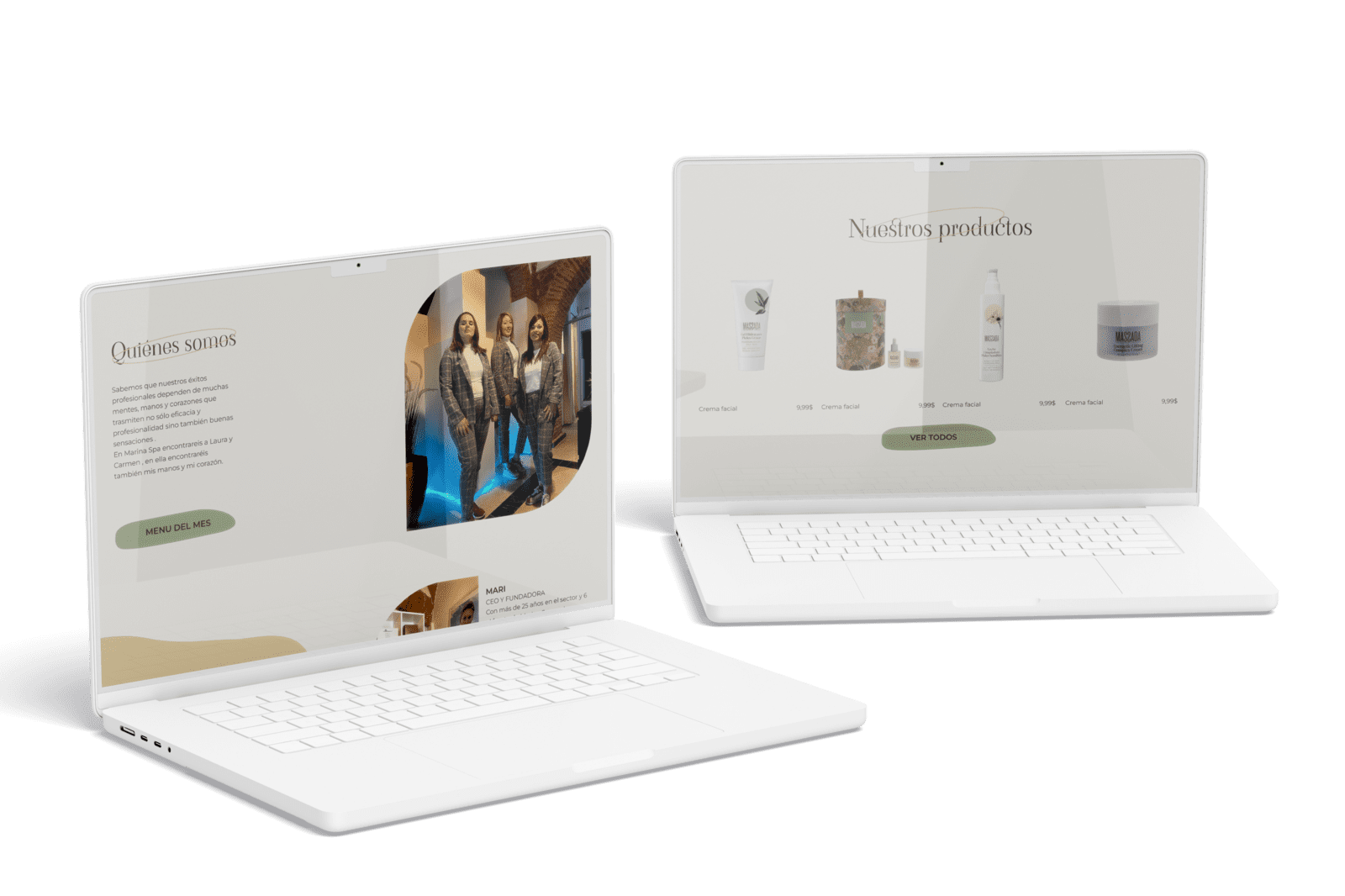 YAVACADO created a custom-designed corporate and e-commerce site for a Beauty Studio and Spa, aligning with the center's ambiance and offering seamless product sales integration.
