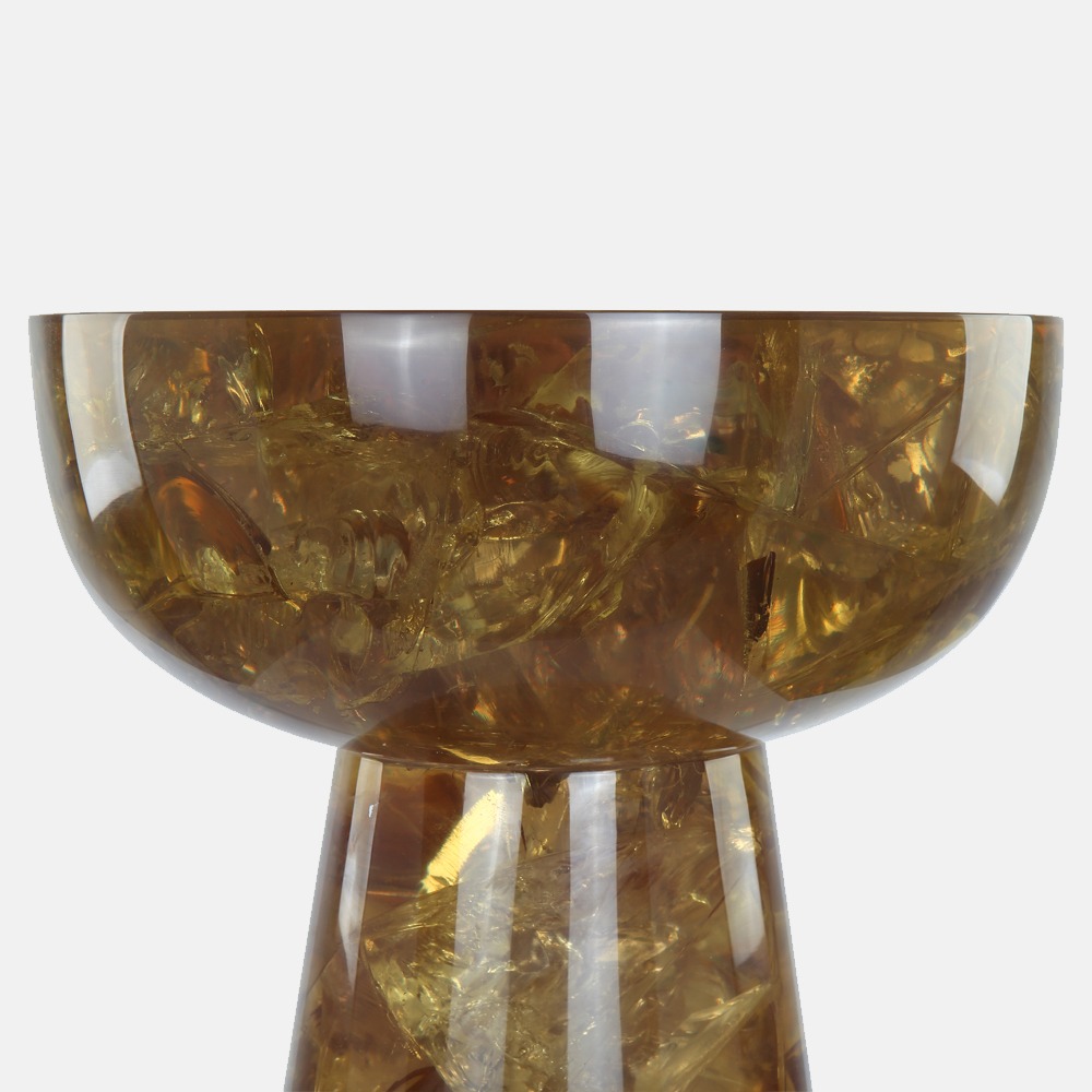 Clove Ii side table, side view - Carlyle Collective