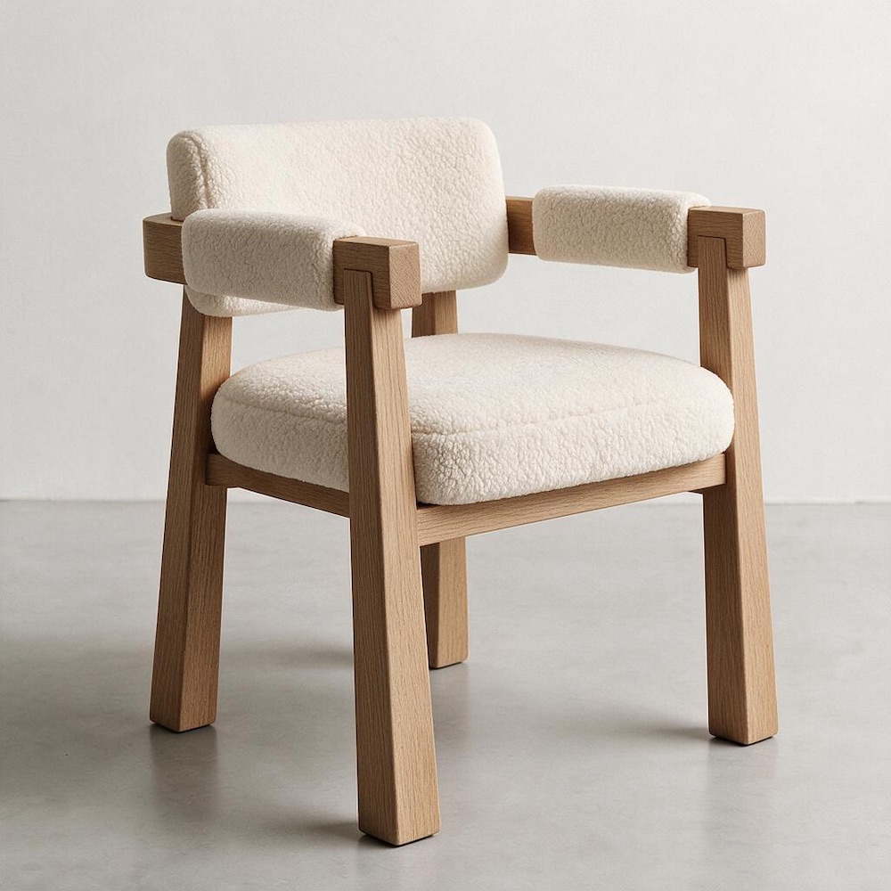 Avenir Arm dining chair, front view - Carlyle Collective