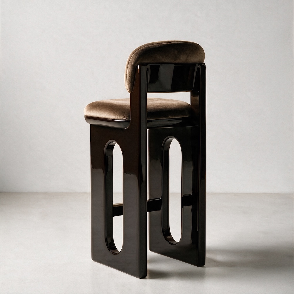Sable stool, back view - Carlyle Collective