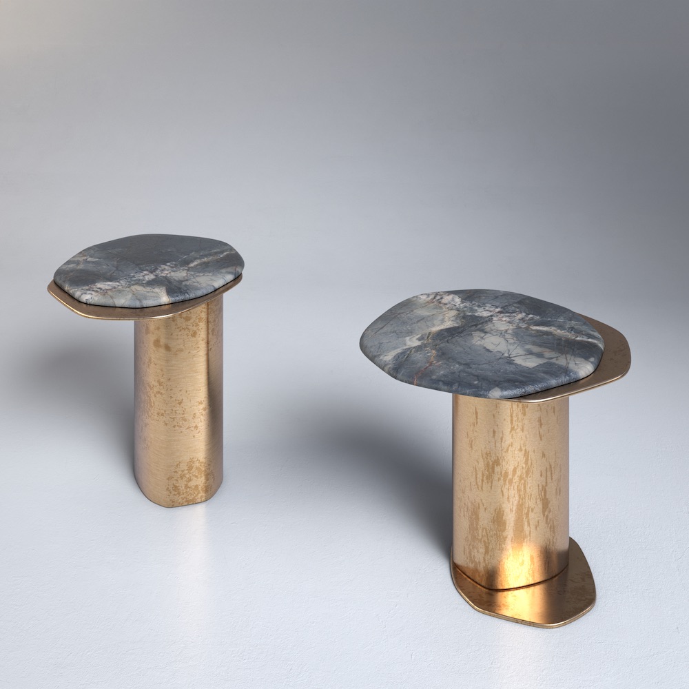 Epicure Xiii side table, side view - Carlyle Collective