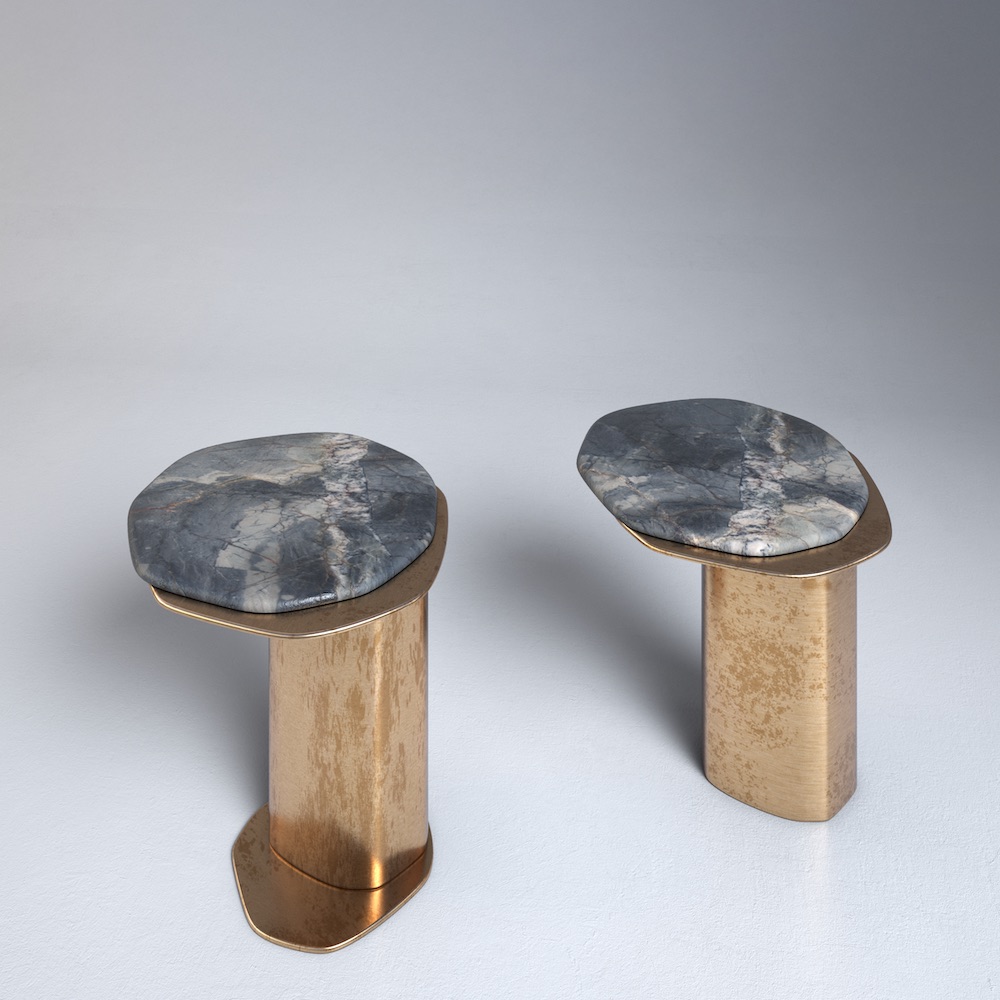 Epicure Xiii side table, side view - Carlyle Collective
