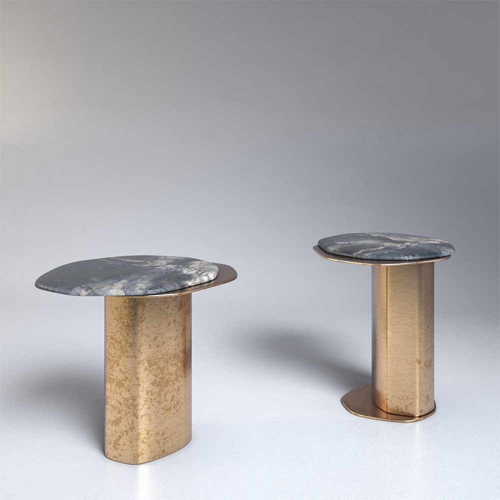 Epicure Xiii side table, side view - Carlyle Collective