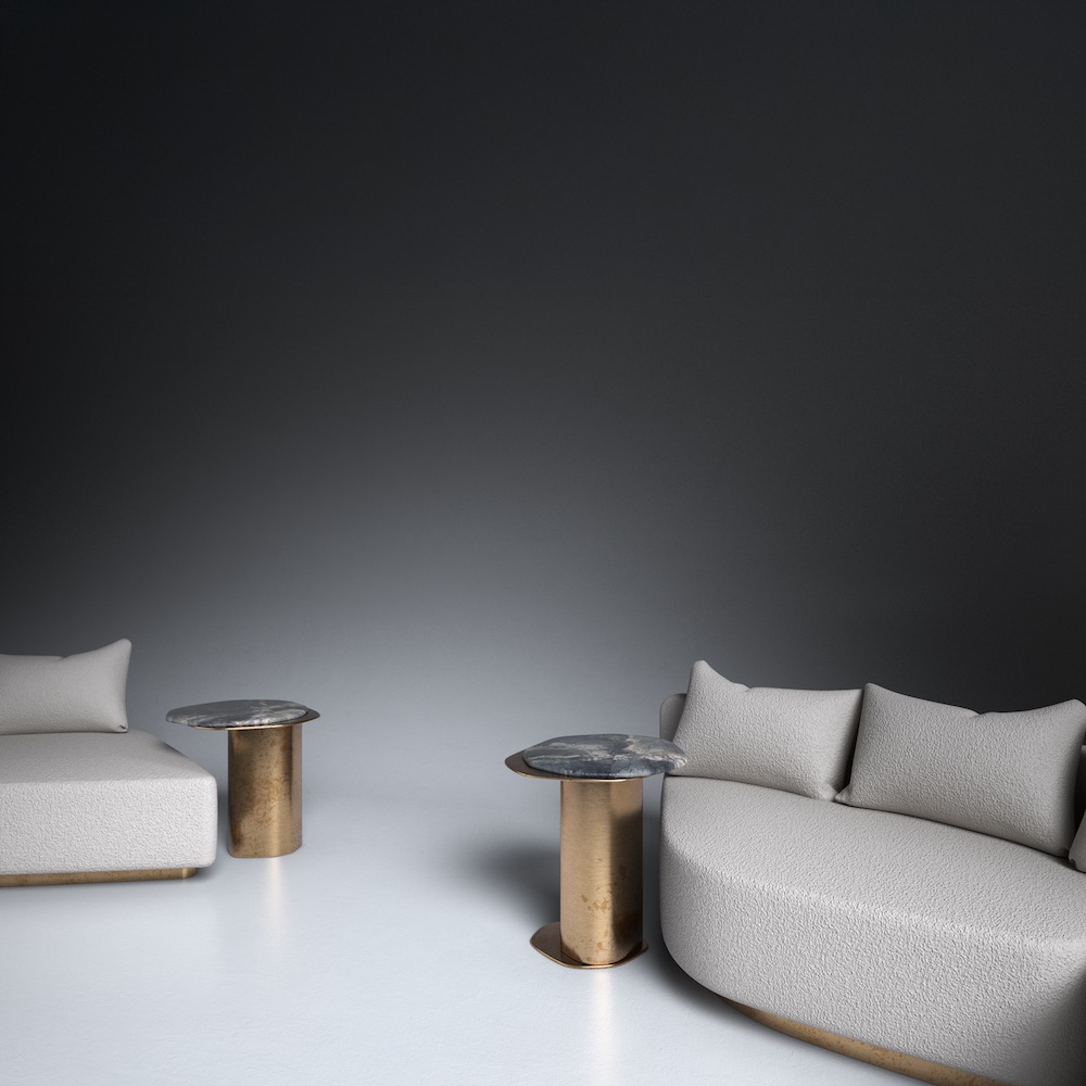 Epicure Xiii side table, side view - Carlyle Collective