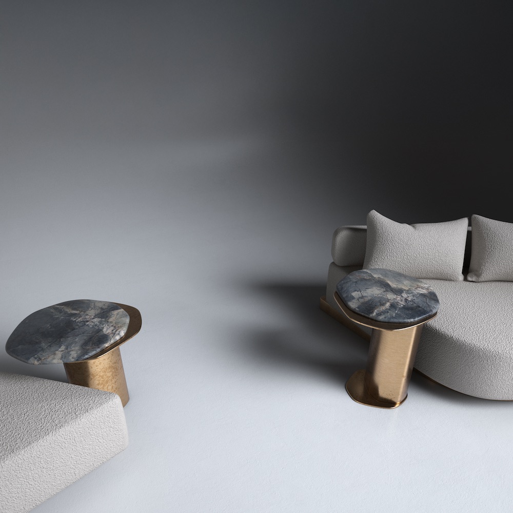 Epicure Xiii side table, side view - Carlyle Collective