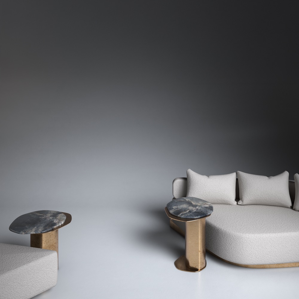 Epicure Xiii side table, side view - Carlyle Collective