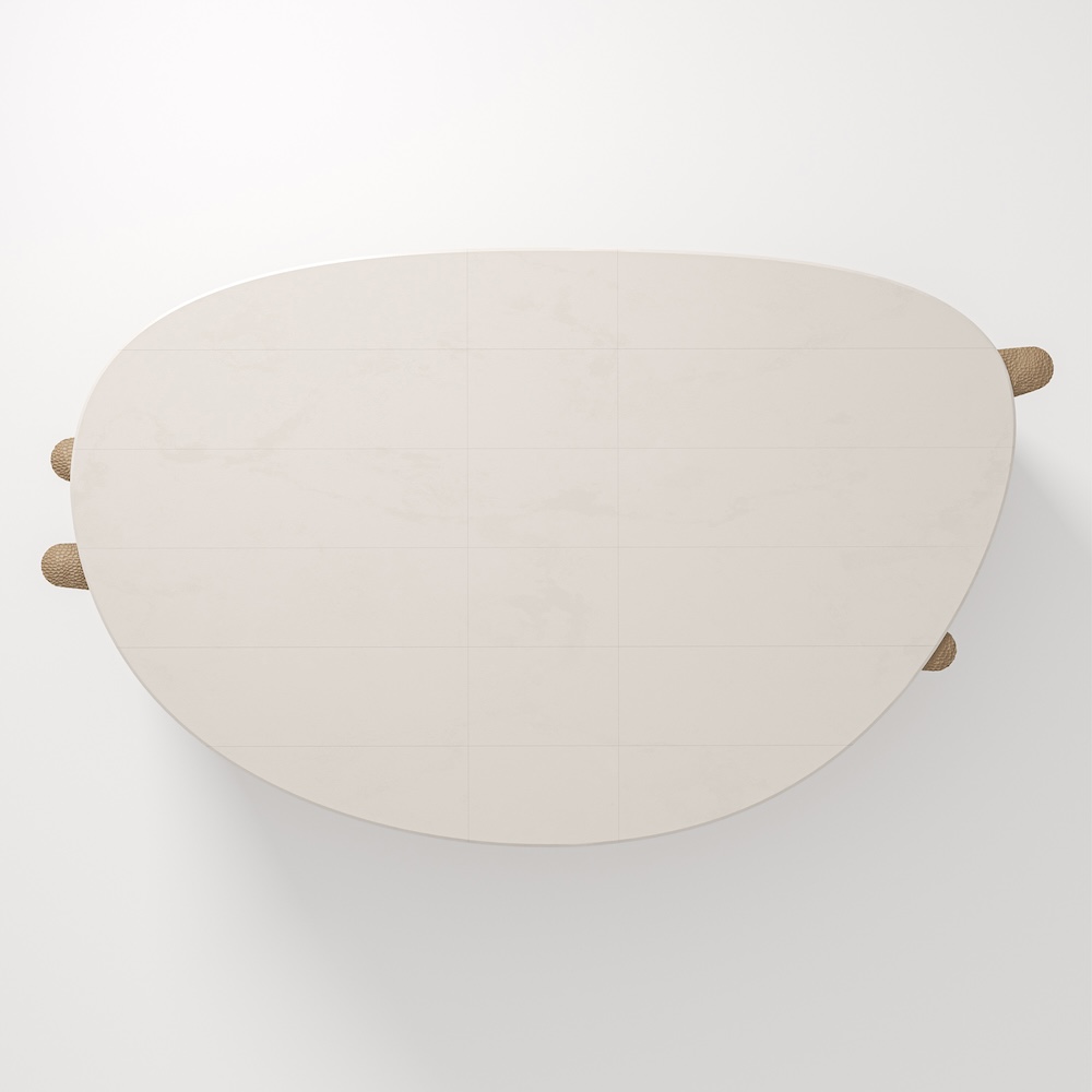 Toulouse coffee table, top view - Carlyle Collective