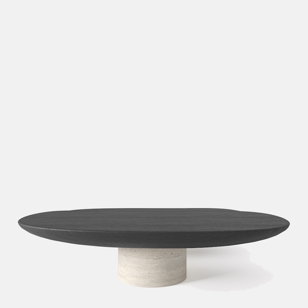 Sanza coffee table, side view - Carlyle Collective