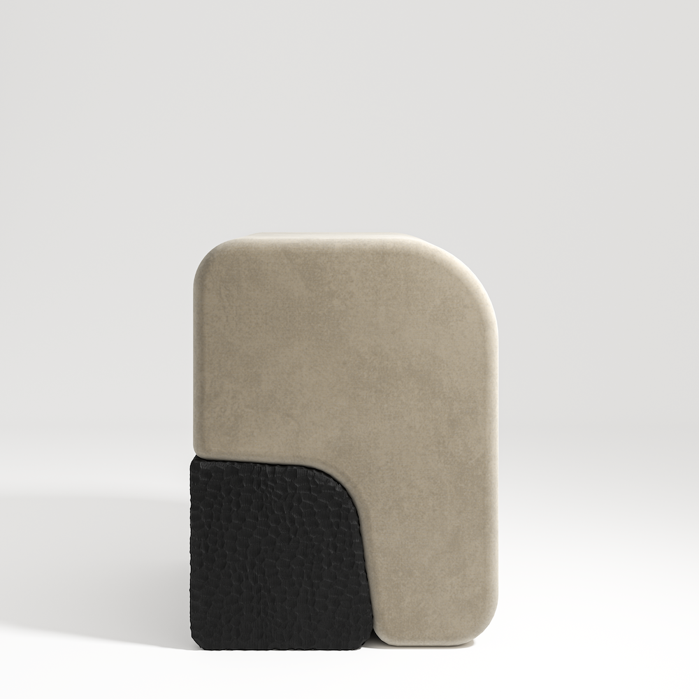 Lazy poof, side view - Carlyle Collective