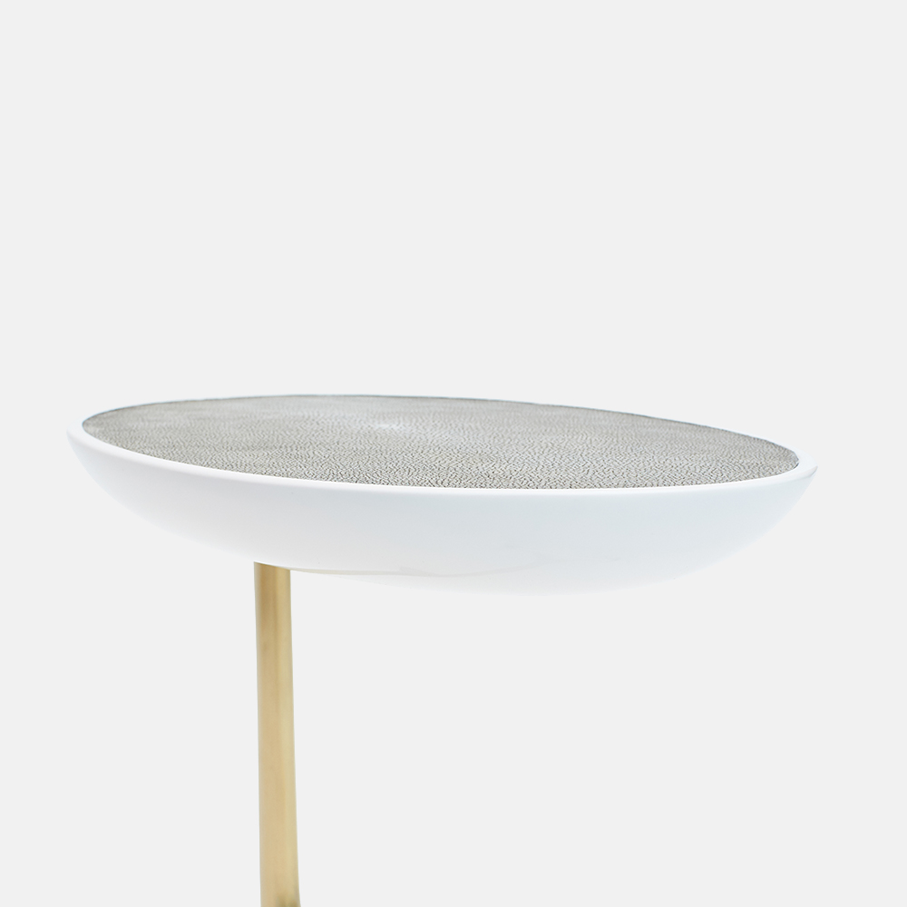 Uovo Ii side table, side view - Carlyle Collective