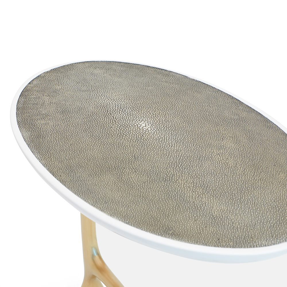 Uovo Ii side table, side view - Carlyle Collective