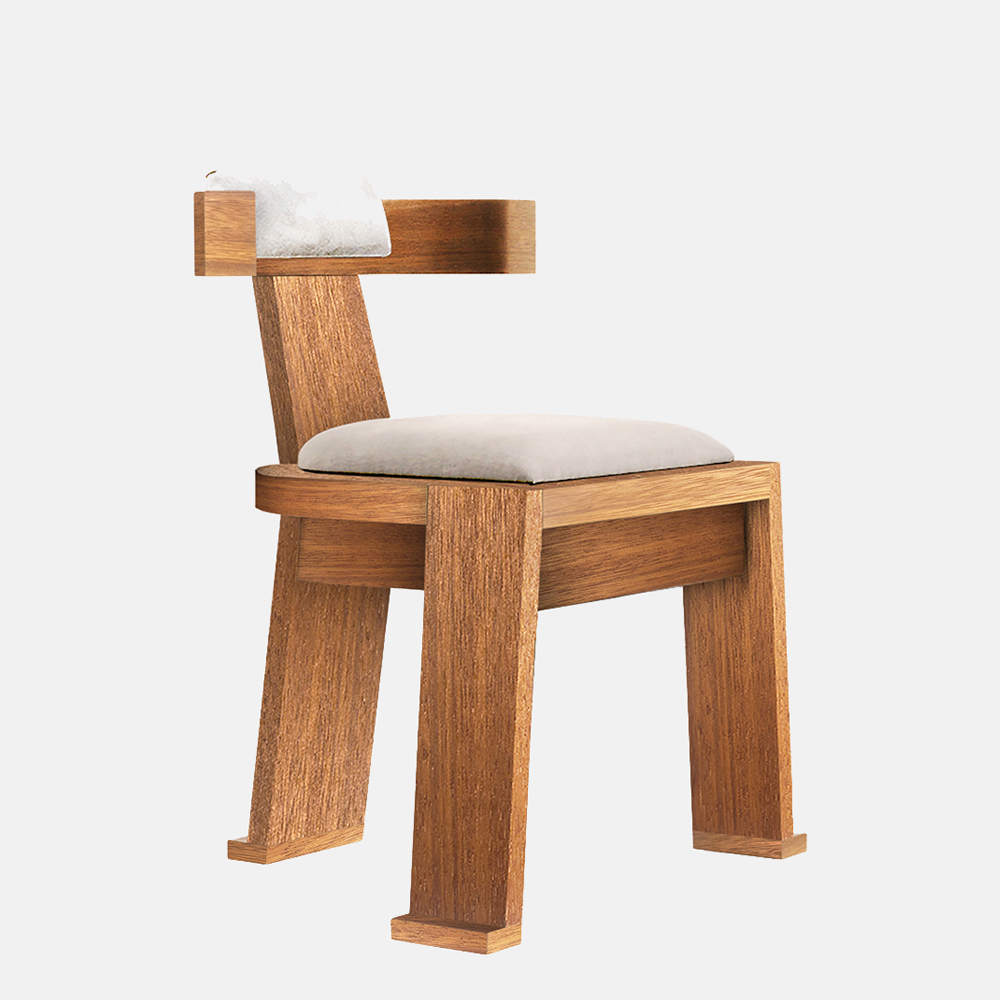Fiona outdoor dining chair, side view - Carlyle Collective