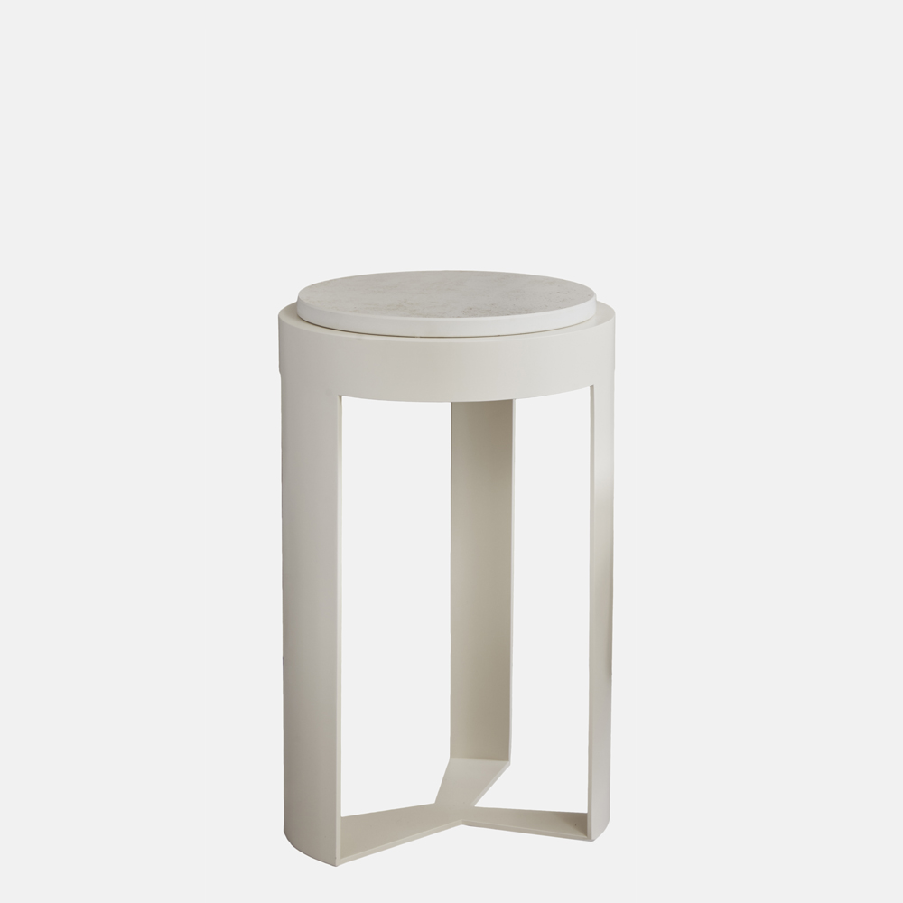 Aurora side tables, side view - Carlyle Collective