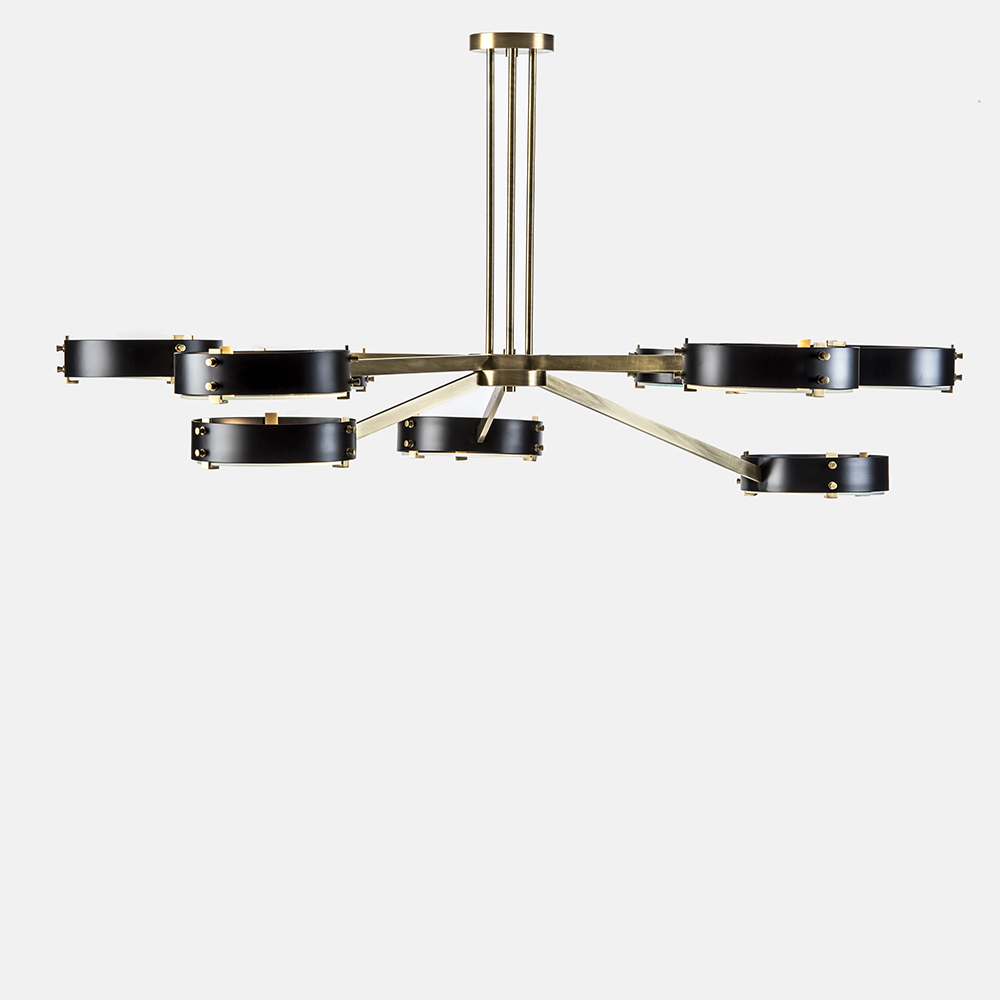 Henry 8 Arm ceiling fixture, alternate view 2 - Carlyle Collective