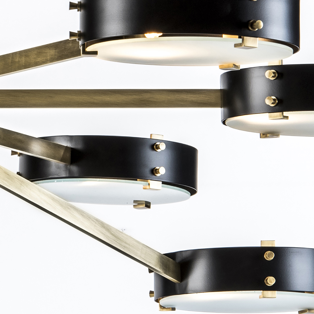 Henry 8 Arm ceiling fixture, alternate view 3 - Carlyle Collective